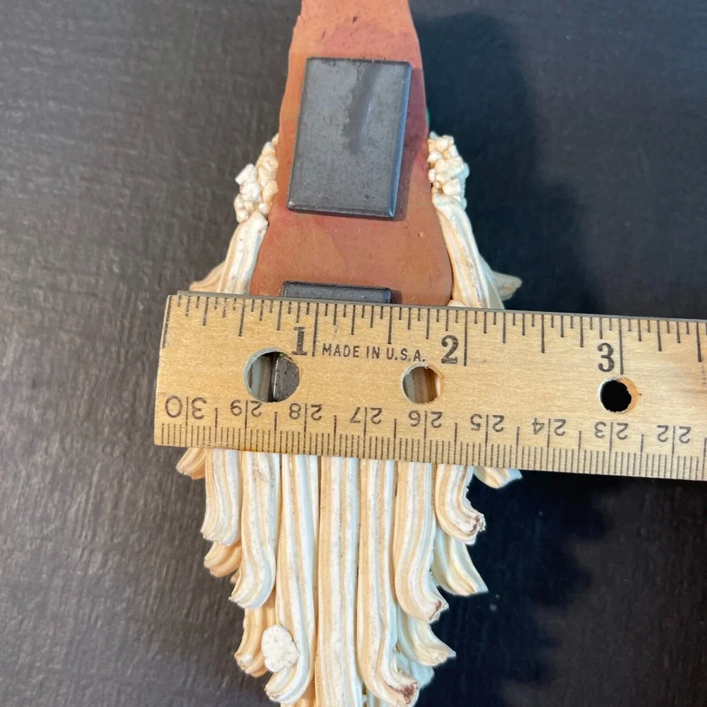 VTG Clay Art Design 6 Inch Santa Claus St. Nicholas Refrigerator Magnet